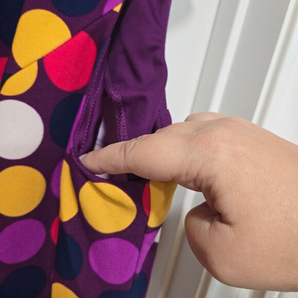 London Times Woman Dress 22W Polka Dot Sleeveless A-Line - Picture 6 of 9